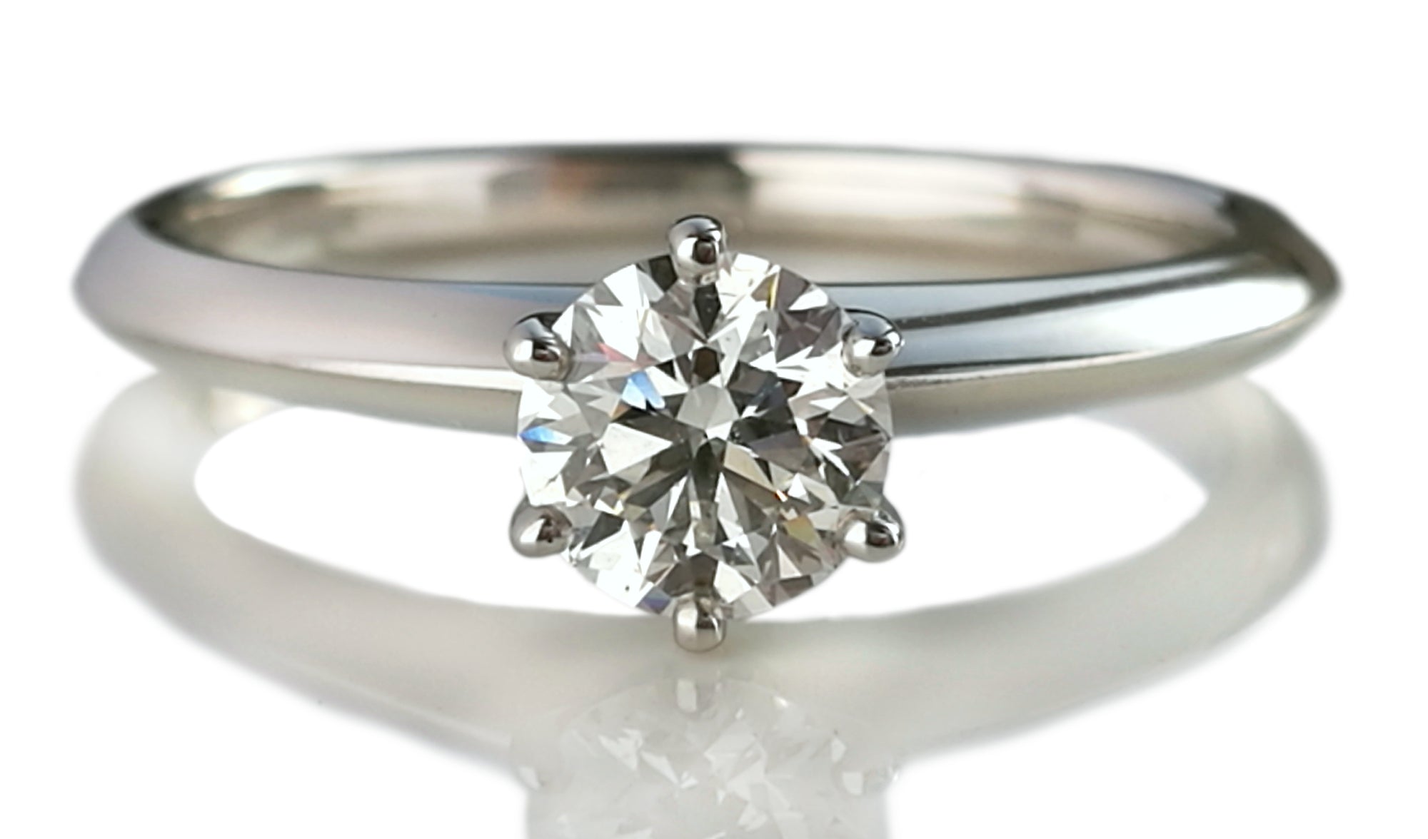 Tiffany & Co. 0.47ct I/VS2 Triple XXX Round Brilliant Diamond Engagement Ring