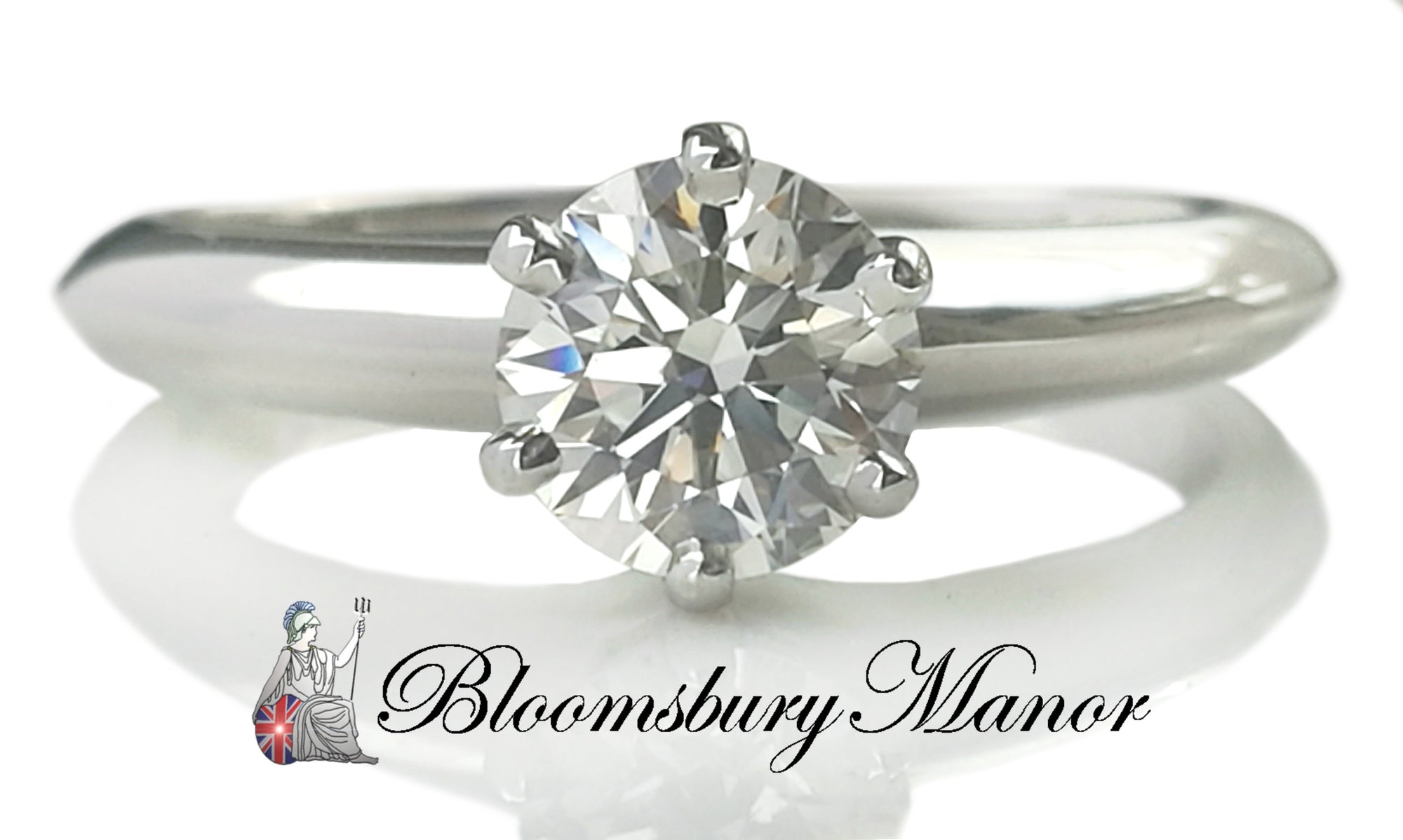 Tiffany .71ct I/VS2 Excellent Cut Round Brilliant Diamond Engagement Ring SZ L