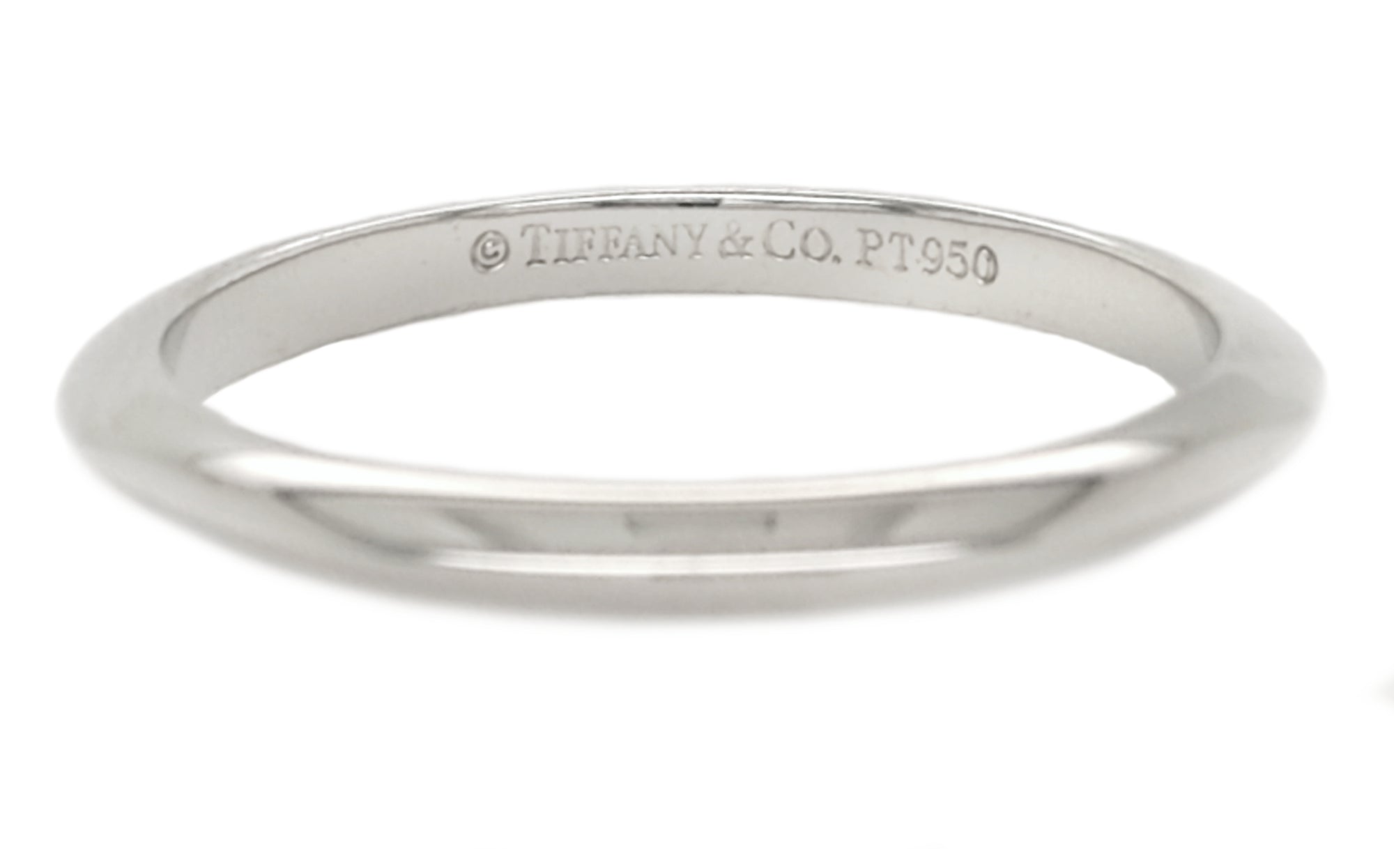 Tiffany & Co. Knife Edge Wedding Ring Platinum, Size J