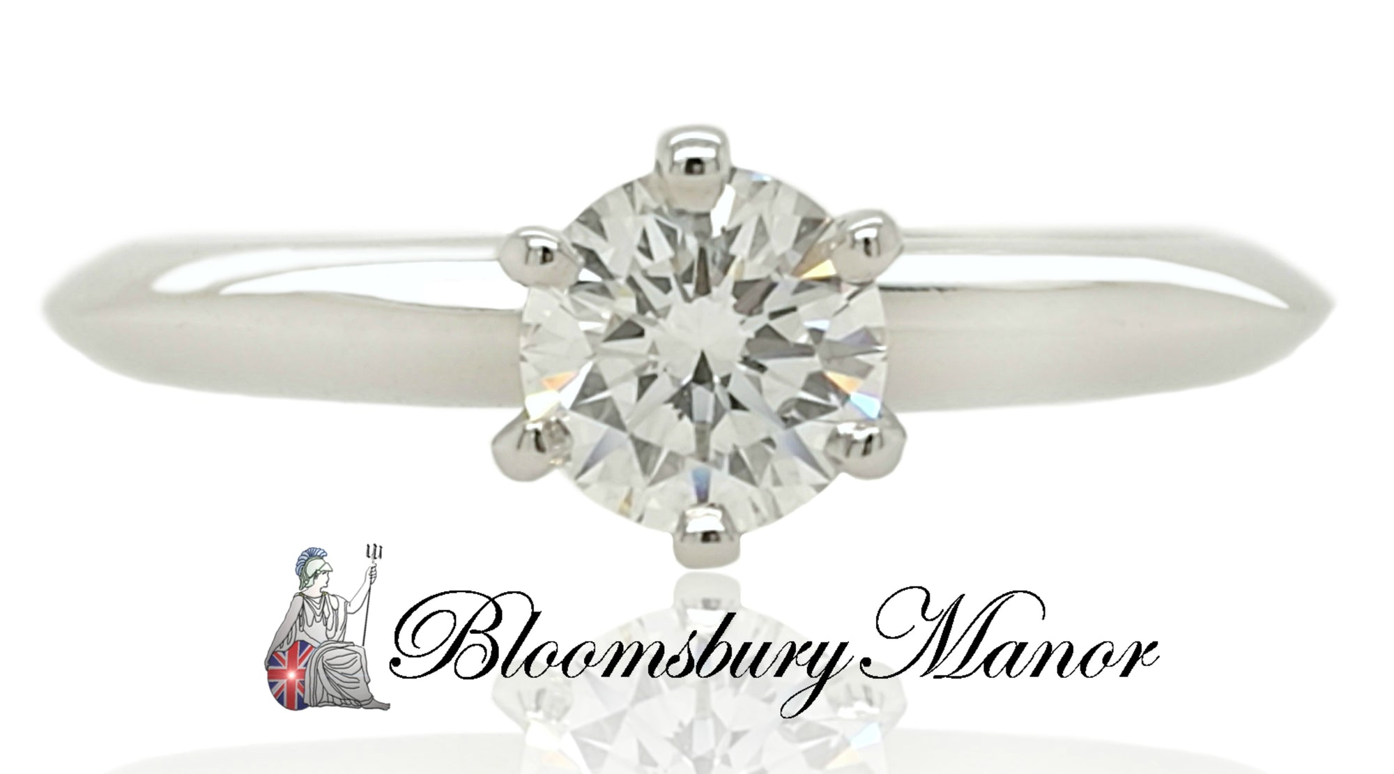 Tiffany & Co. 0.34ct H/VVS1 Round Brilliant Cut Diamond Engagement Ring