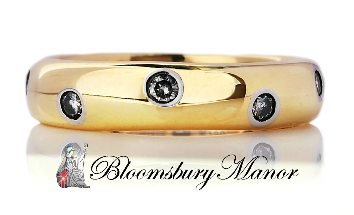 Tiffany & Co Etoile Yellow Gold 4mm Ring SZ L