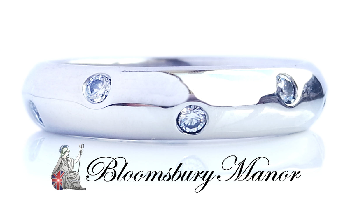 Tiffany & Co Etoile 10 Diamond Band Ring SZ L