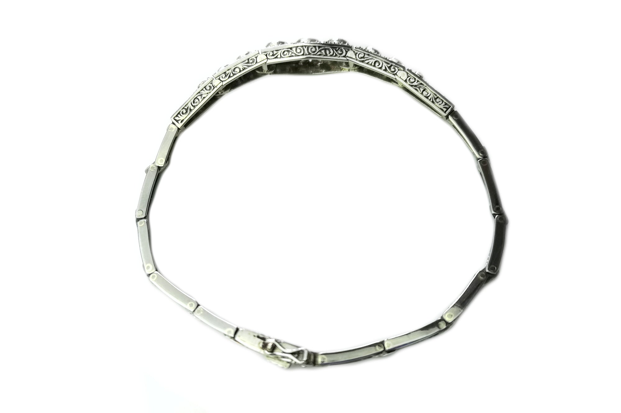 Edwardian 1.07ct Old Cut Diamond Bracelet 6.25in