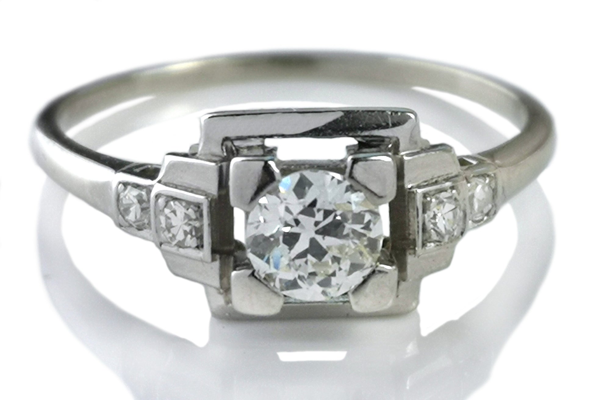 1920s Art Deco 0.40ct G/VS Old Cut Diamond Engagement Ring