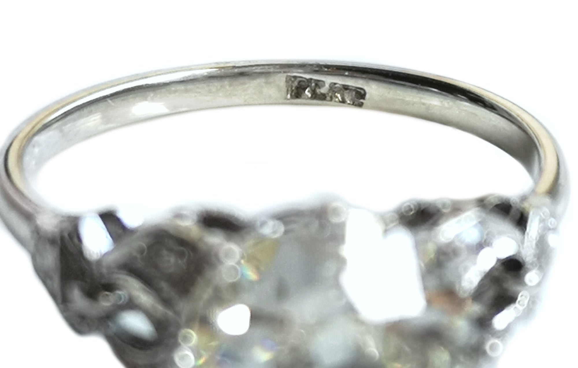 Original Art Deco 2.05ct N/VS2 Old European Brilliant Cut Diamond Engagement Ring