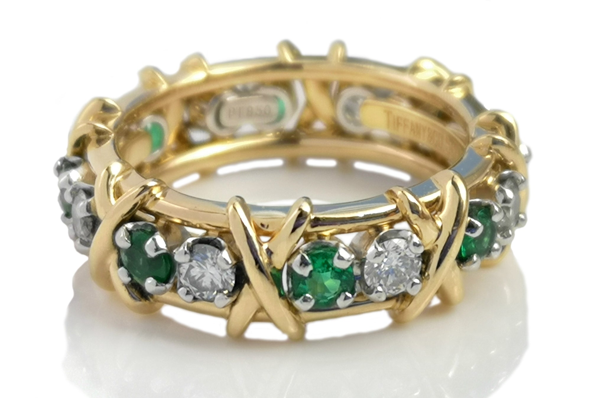 Tiffany & Co Schlumberger Tsavorite 16 Stone Diamond Ring RRP £7350