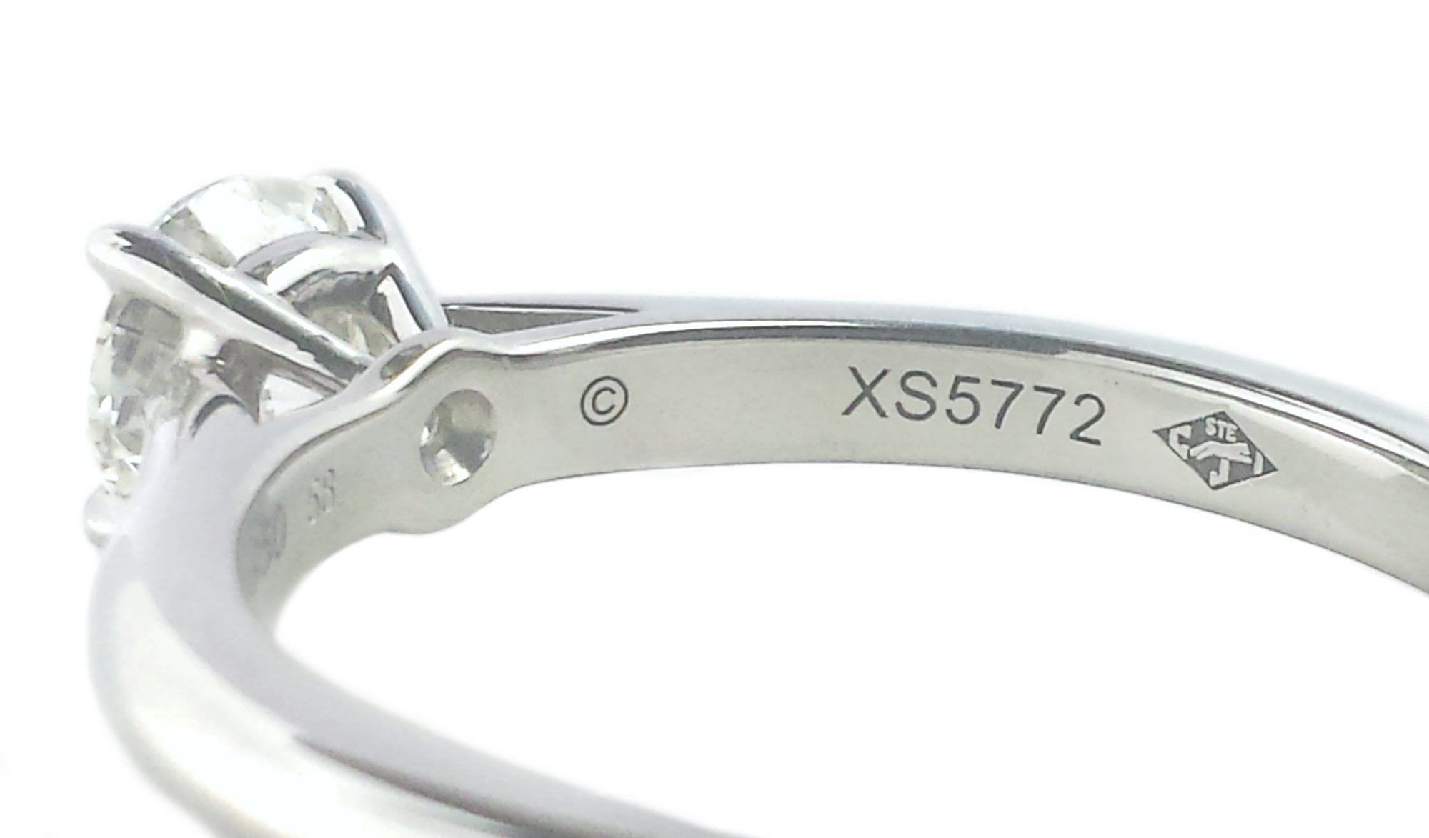 Cartier 1895 0.76ct H/VVS1 Triple XXX Round Brilliant Cut Diamond Engagement Ring