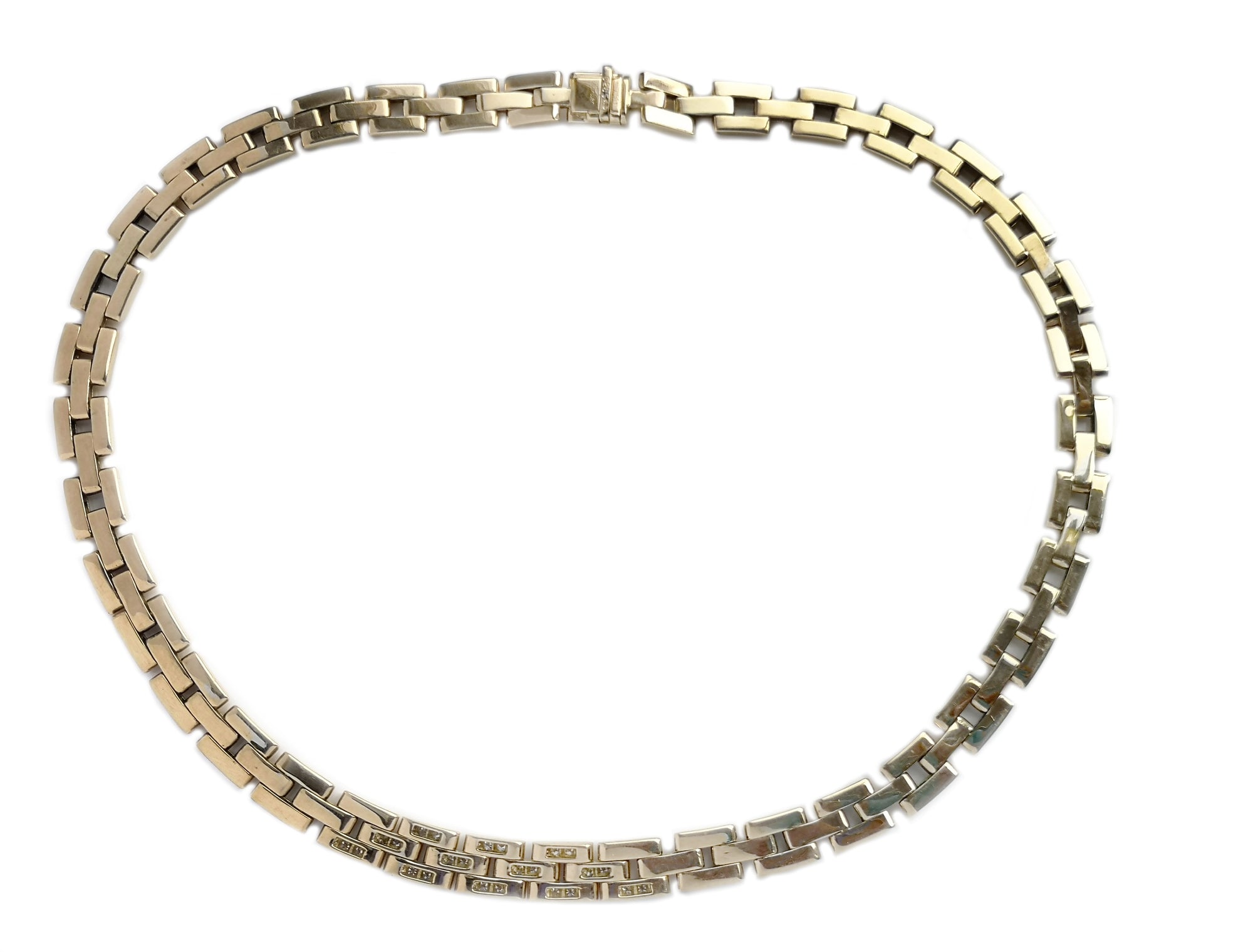Vintage Cartier 1990 Maillon Panthere Tyrana 1.44ct Diamond Necklace