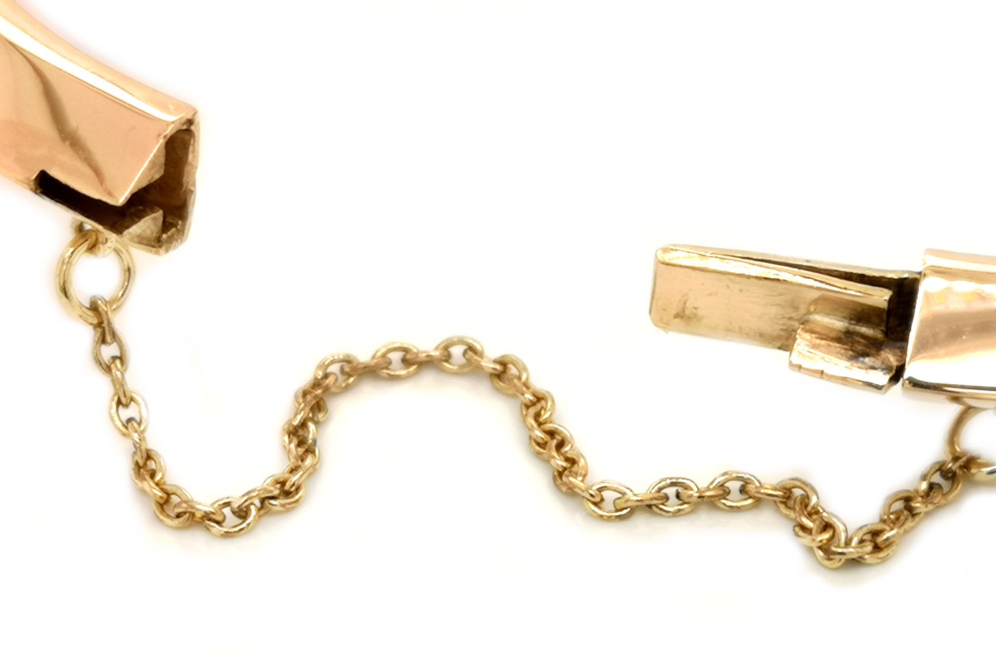 Antique Victorian 1ct Old Mine Cut Diamond Rose Gold Bangle