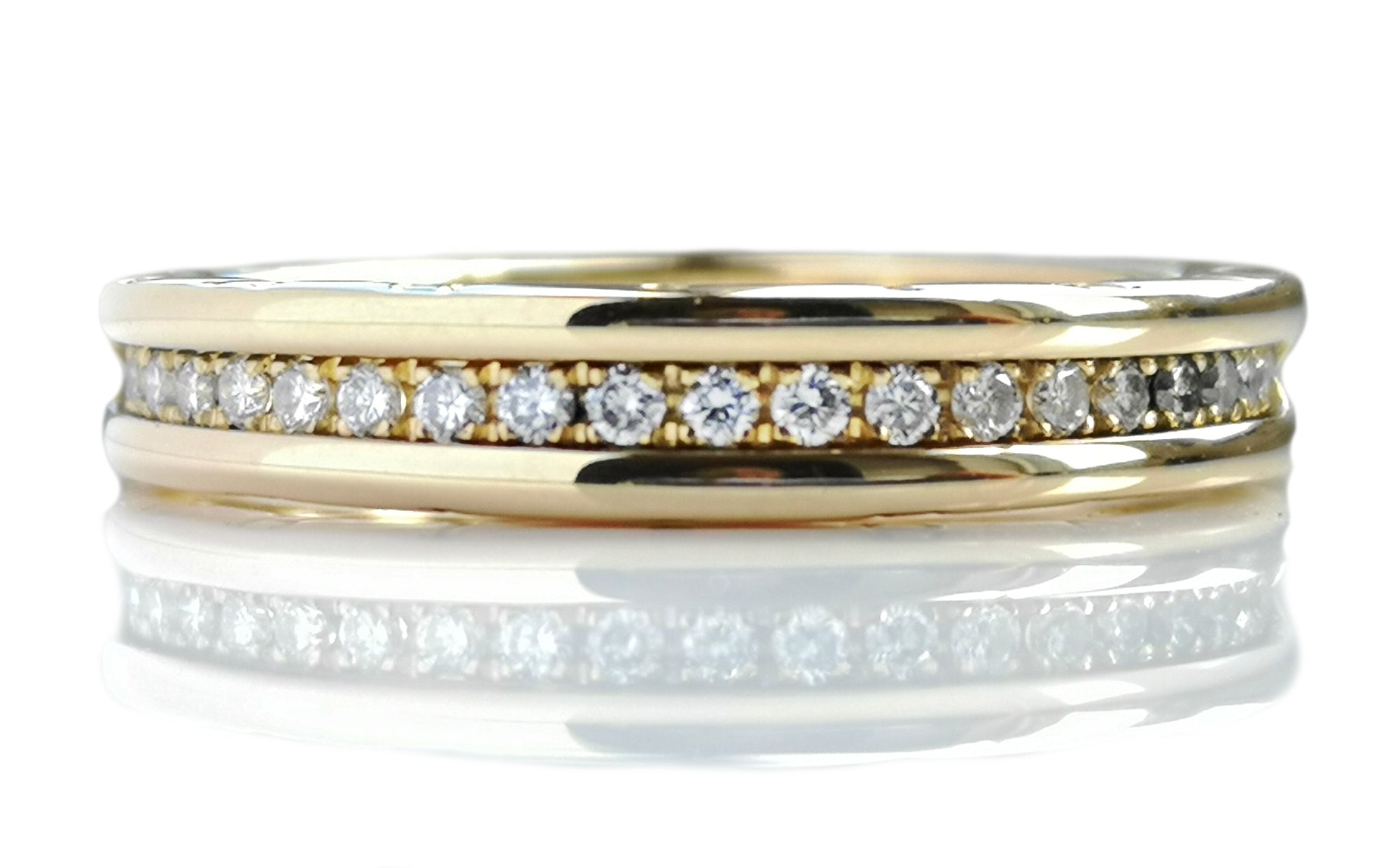 Bulgari Bvlgari Diamond B.Zero1 Ring in 18K Yellow Gold, Size 65