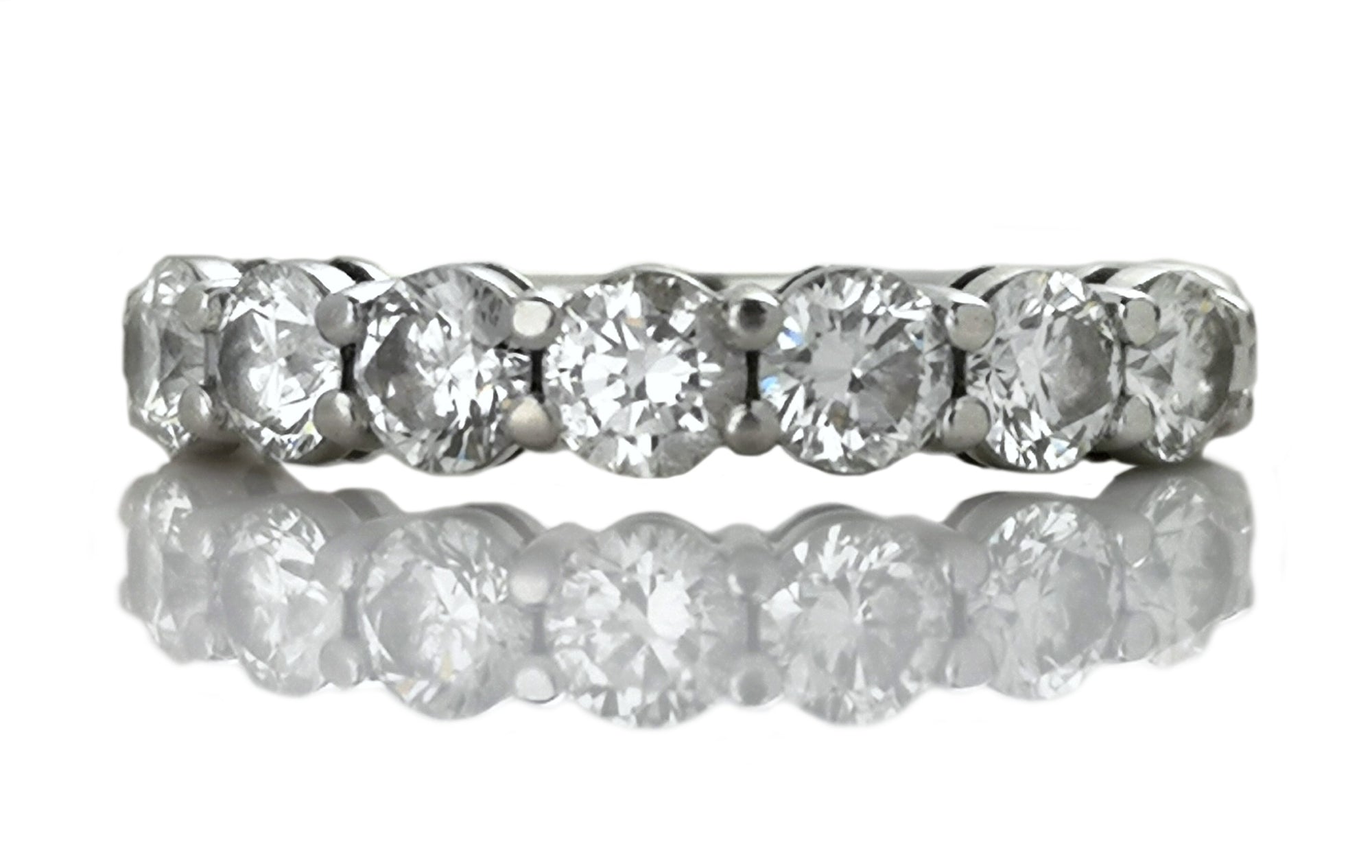 Tiffany & Co .91ct 3.5mm Diamond Embrace Wedding Eternity Ring Sz J RRP £6850