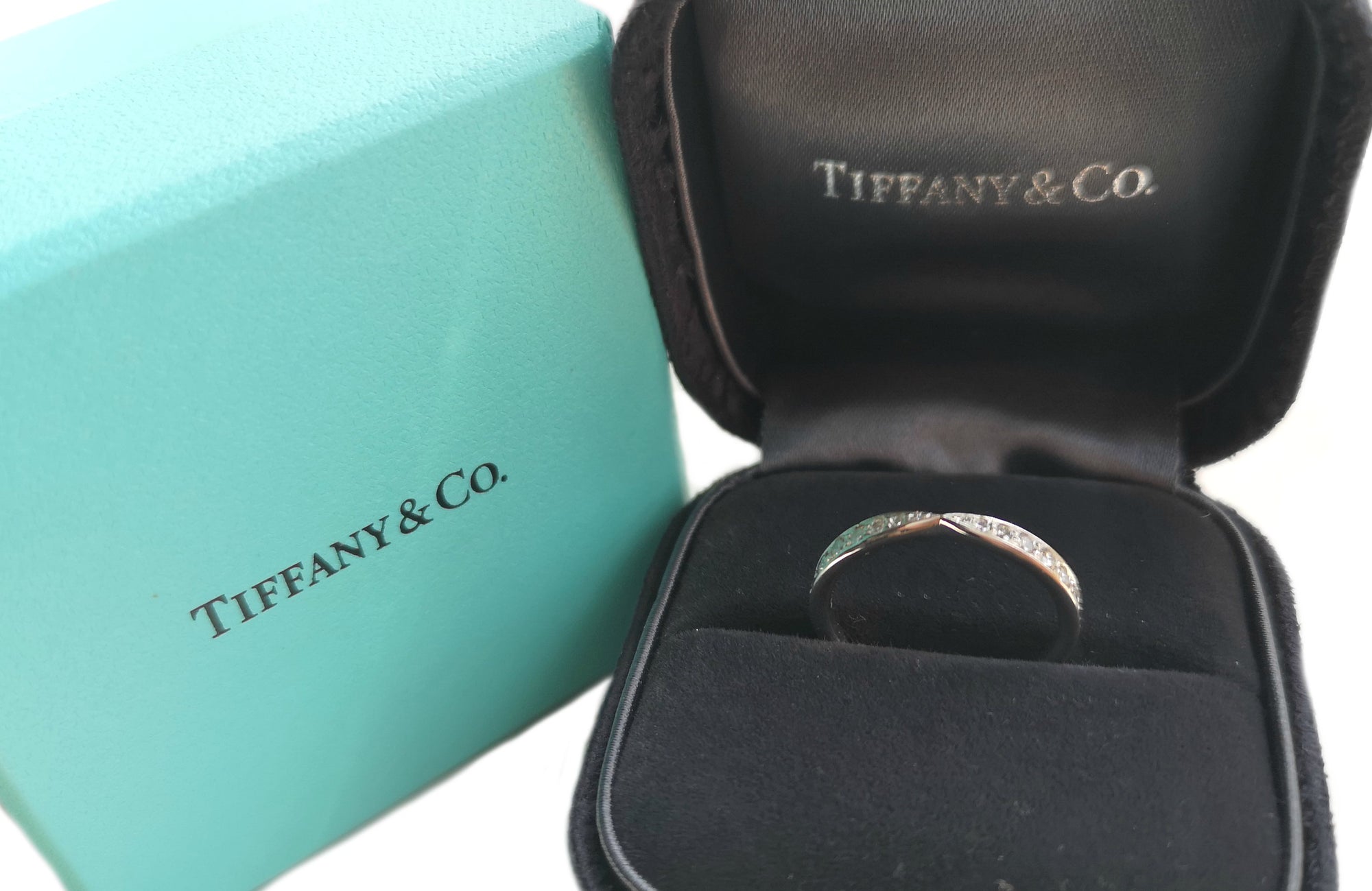 Tiffany Harmony Bead Set .23ct Diamond Ring SZ J RRP £2125