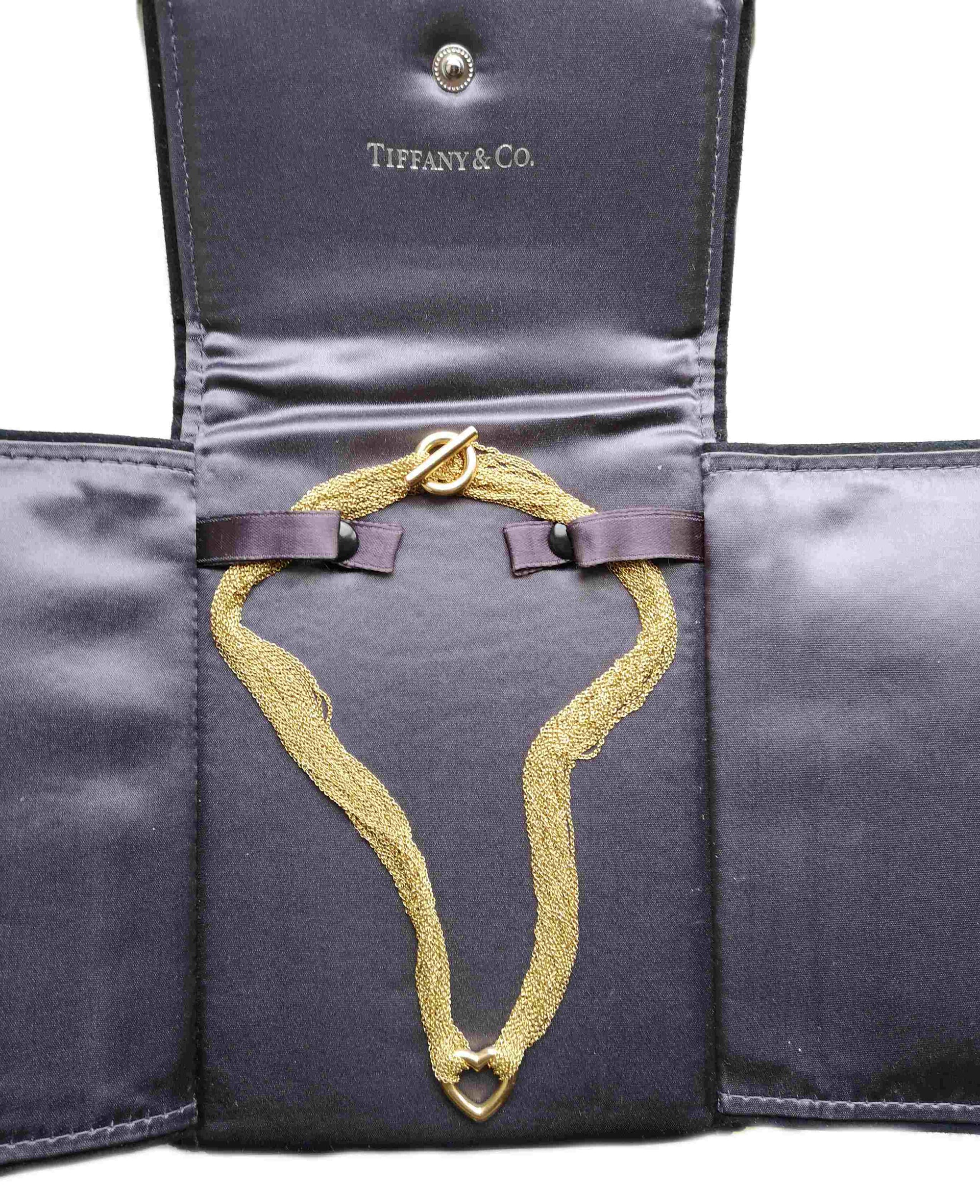 Tiffany & Co 18k Yellow Gold Heart Multi Strand Necklace