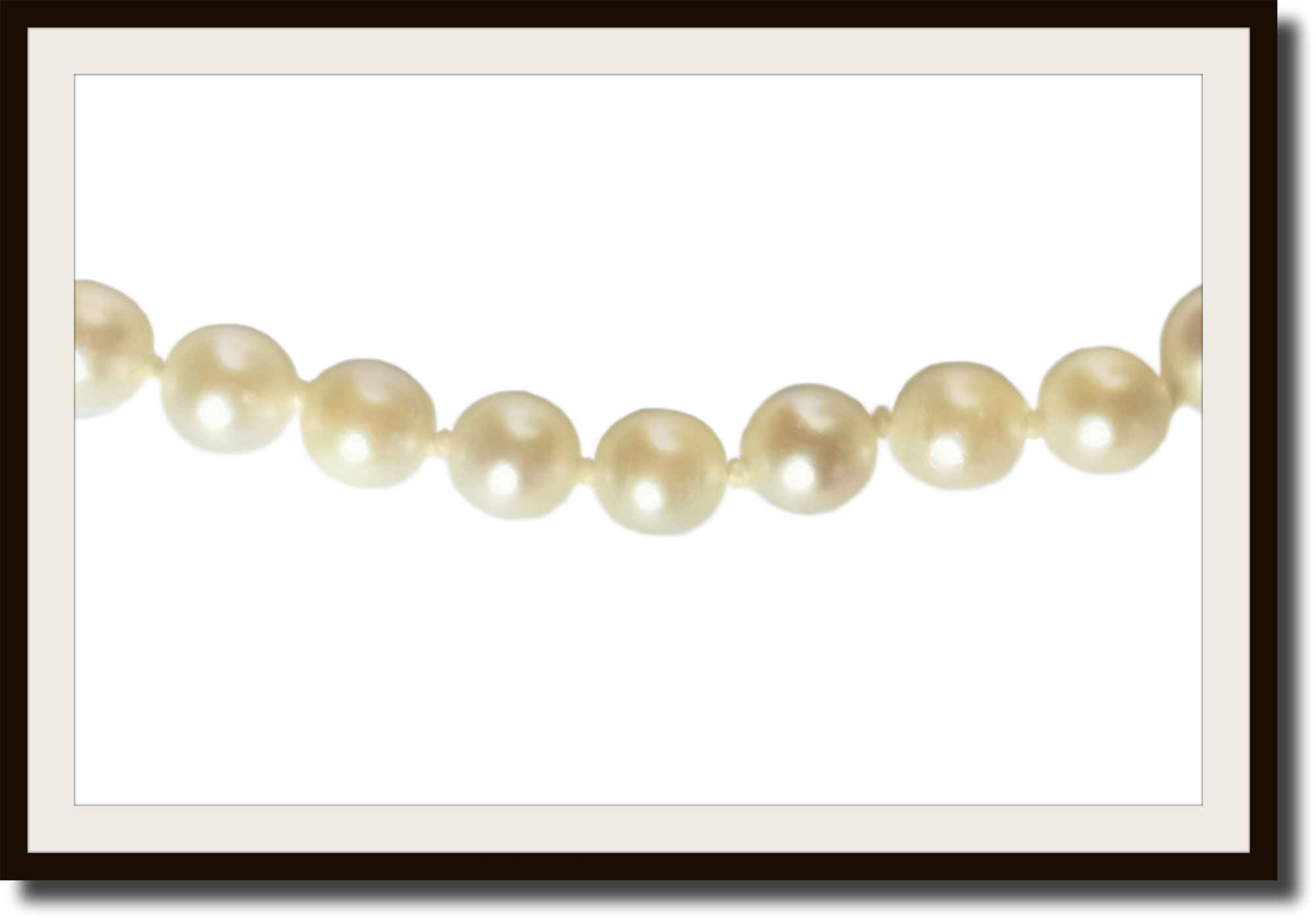 Vintage 5mm Hand Knotted Cultured Akoya Pearl Necklace 18k Clasp