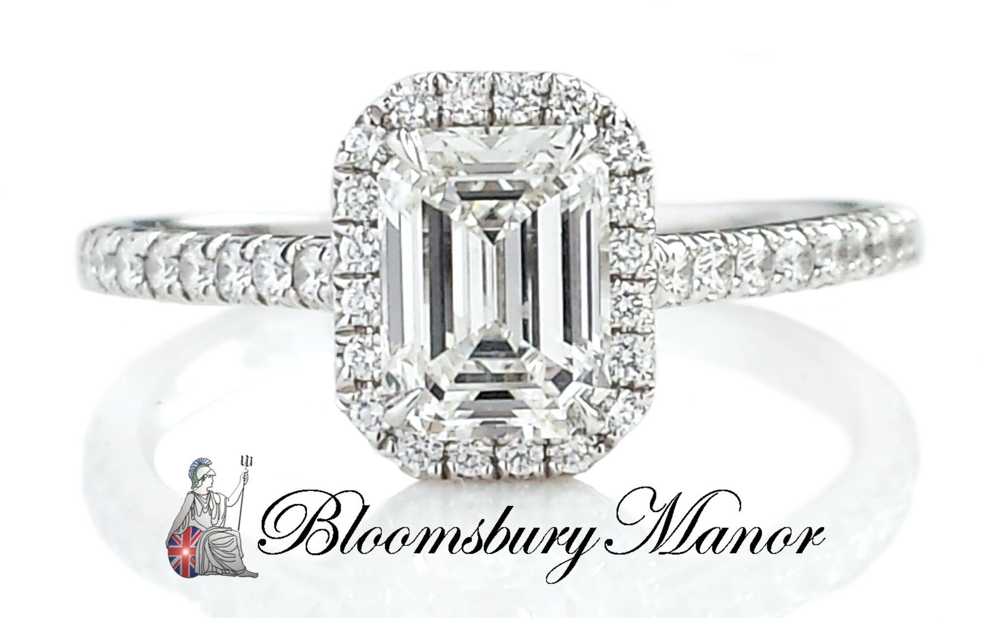 Tiffany & 1.05 H/VVS2 Emerald Cut Diamond Soleste Engagement Ring