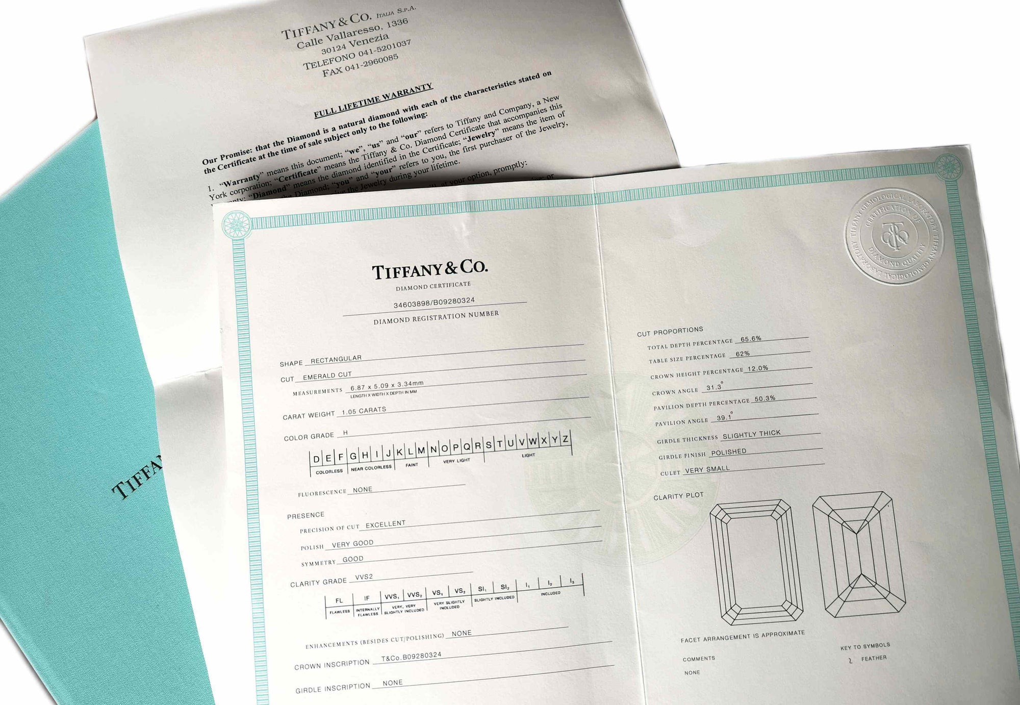 Tiffany & Co. 1.05ct H/VVS2 'Soleste' Emerald Cut Halo-Set Diamond Engagement Ring