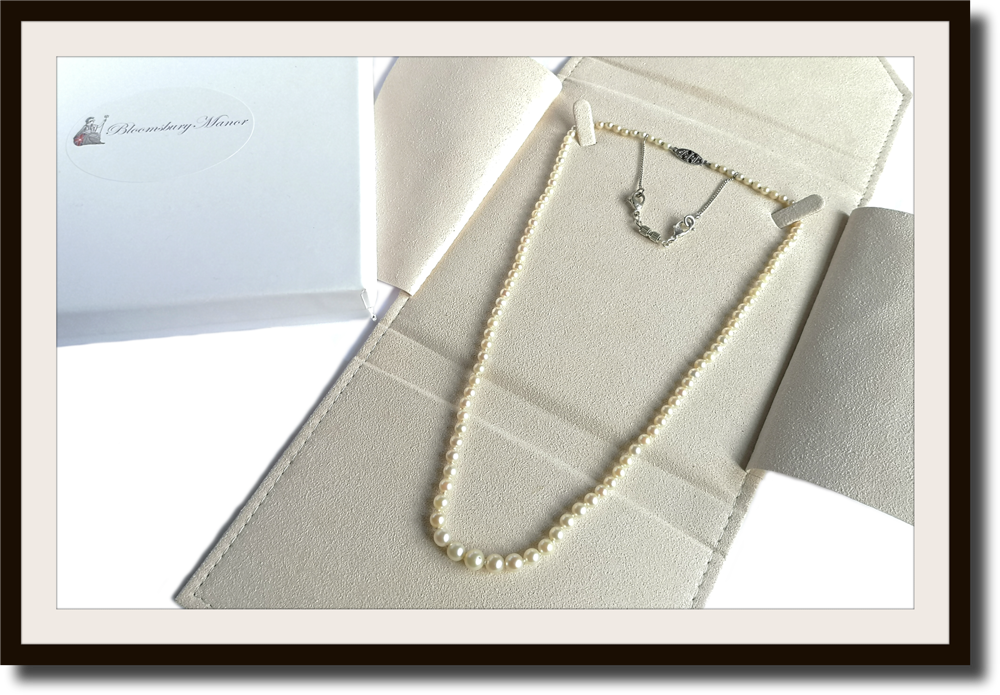 Vintage Graduated Hand Knotted Akoya Cultured Pearl Necklace