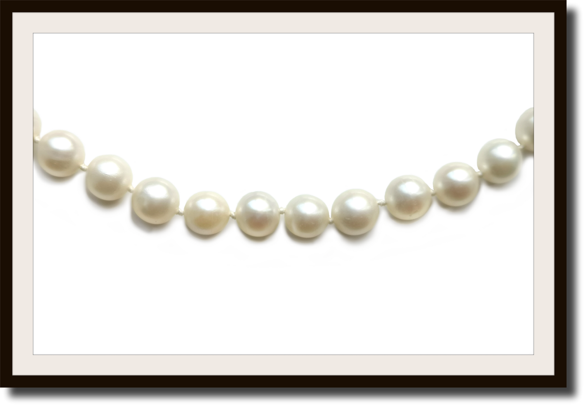 Vintage Akoya Vintage Pearl Necklace 18k Clasp 6.6mm 24 in