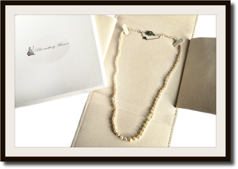 Vintage 1920s Cultured Akoya Pearl Graduated Hand Knotted Necklace With Silver Clasp 20 in