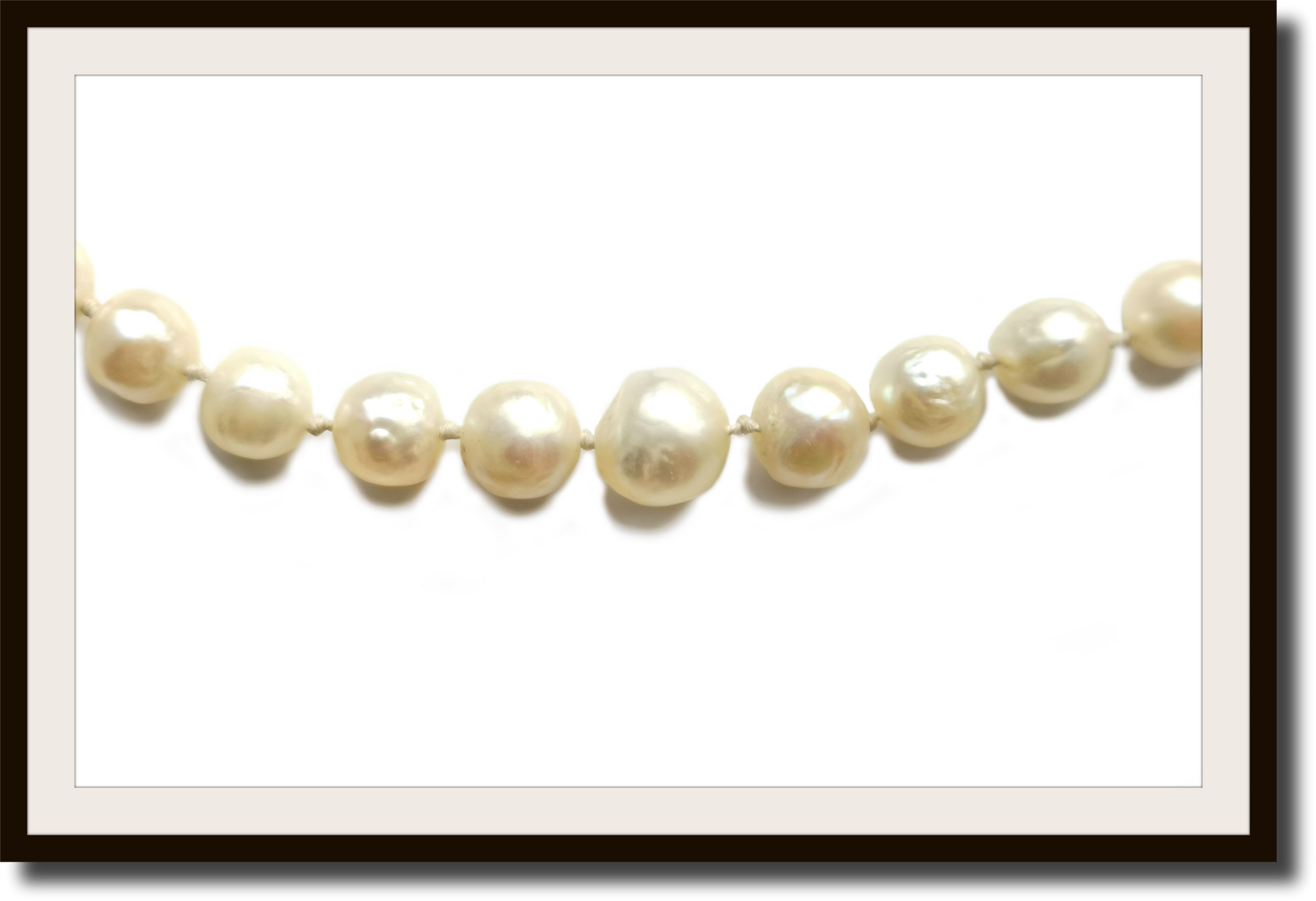 Vintage 1920s Art Deco Hand Knotted Graduated Cultured Pearl Necklace