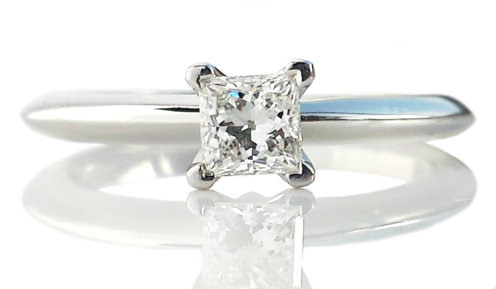 Tiffany & Co. 0.34ct G/VS Princess Cut Diamond Engagement Ring - Bloomsbury  Manor Ltd