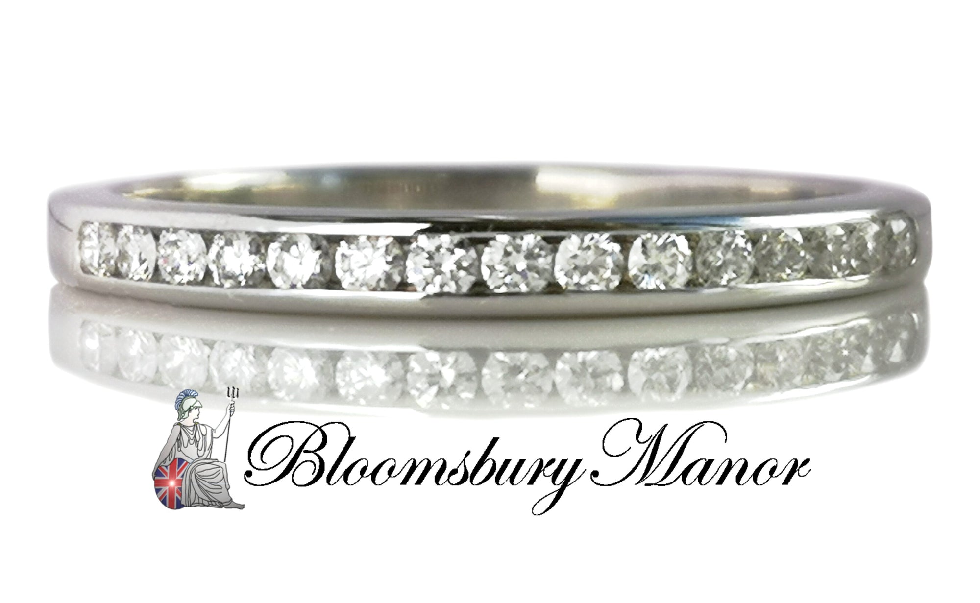 Tiffany & Co .17ct 2mm Channel Set Diamond Wedding Band Ring SZ N