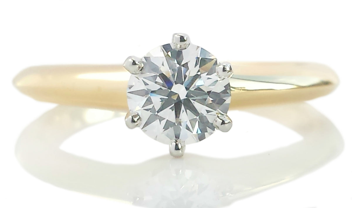 Tiffany & Co .70ct H/VS1 Triple XXX Round Brilliant Diamond Engagement Ring