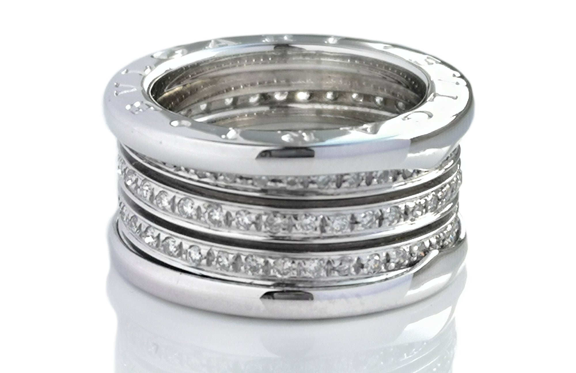 Bulgari B.Zero1 4-Band Diamond Ring, Size 51