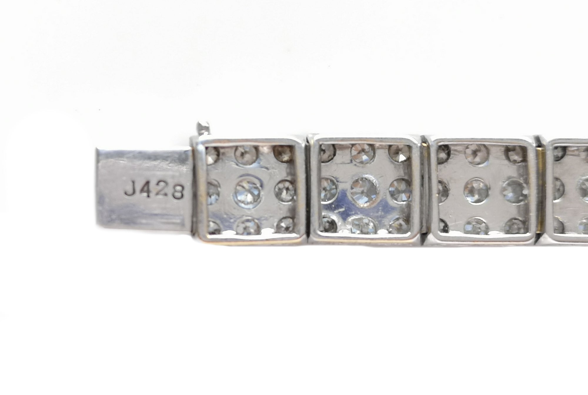1920 Art Deco 5.17ct Old Cut Pave Diamond Set Bracelet