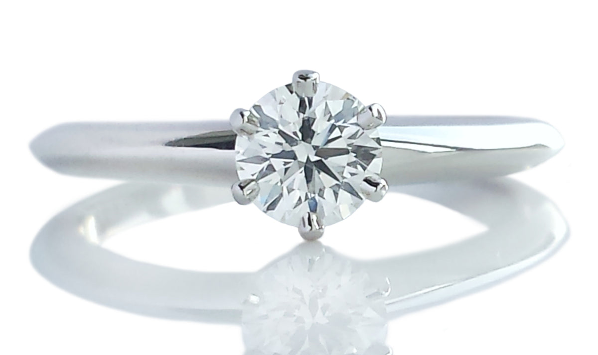 Tiffany & Co .33ct G/VS Round Brilliant Engagement Ring