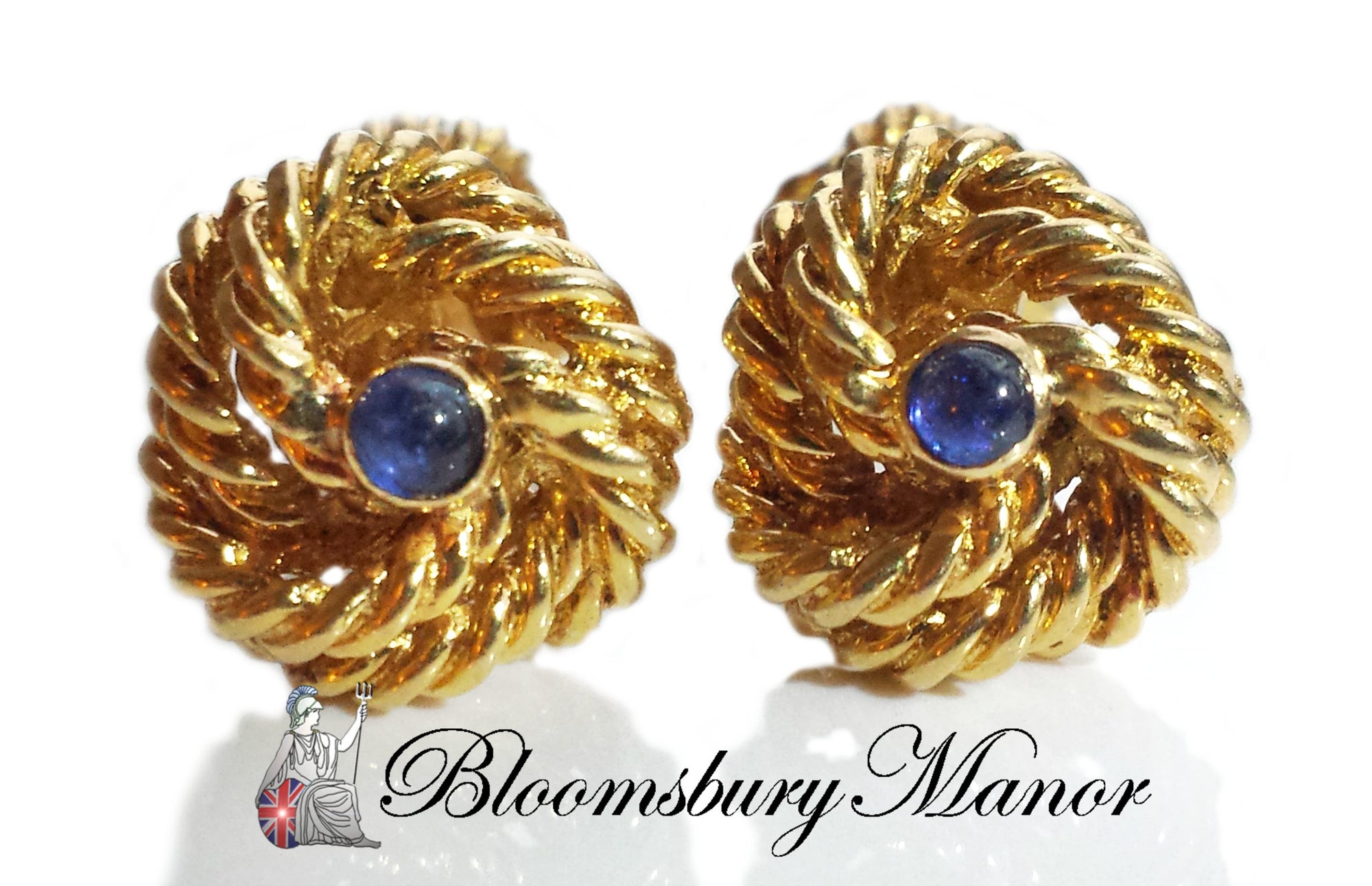 Vintage 1960s Tiffany & Co Cufflinks with Cabochon Sapphire