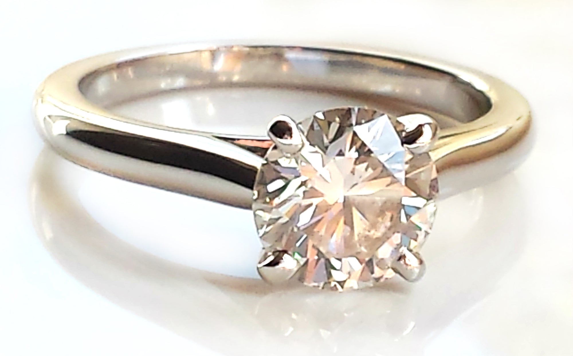 Cartier 1.37ct G/VS1 1895 Round Brilliant Cut Diamond Engagement Ring Sz M