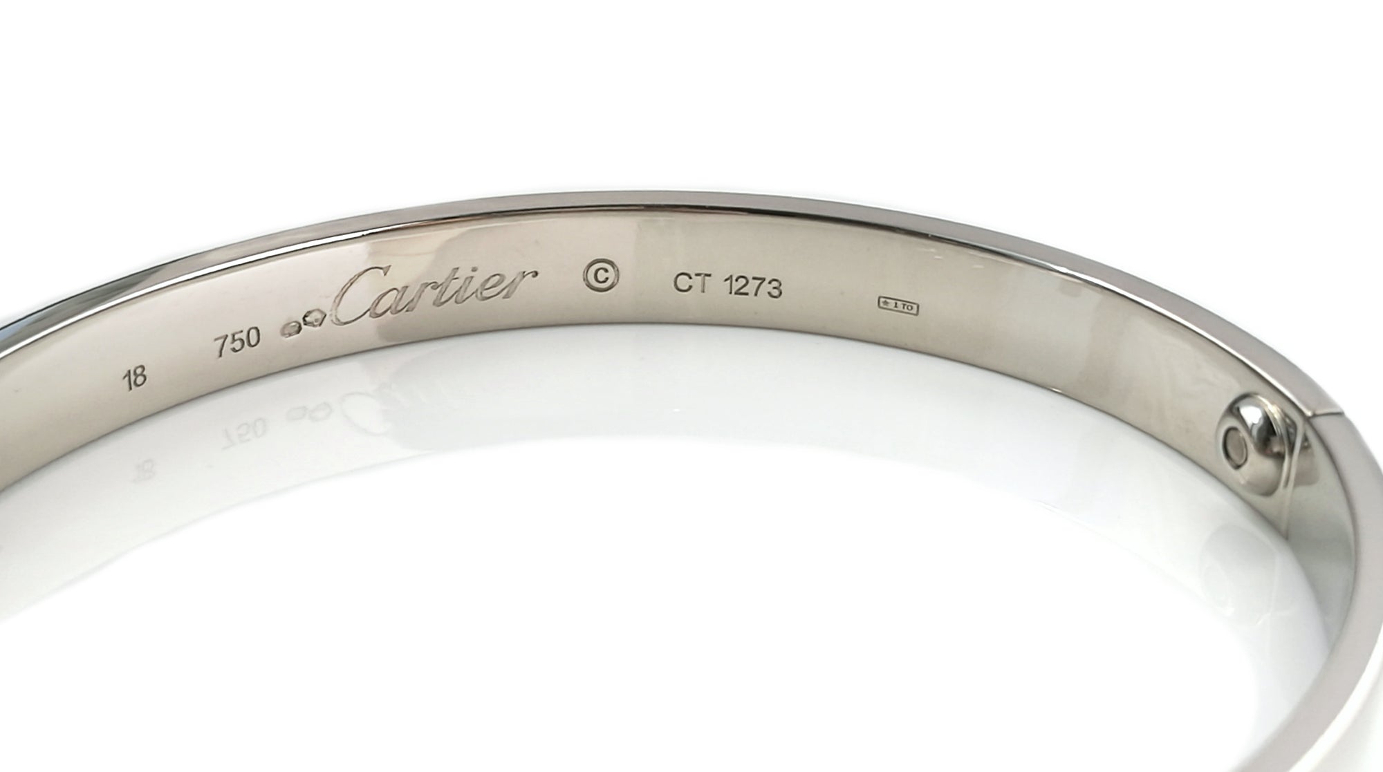 Cartier 18K White Gold Love Bracelet SZ 18 Boxes Certificate RRP £6050