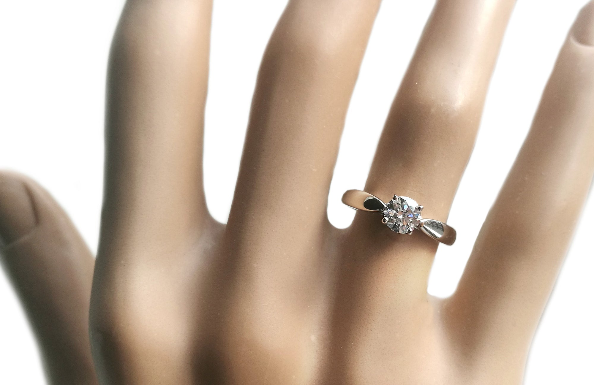 Tiffany & Co. 0.50ct F/VS1 Triple XXX Harmony Round Brilliant Cut Diamond Engagement Ring