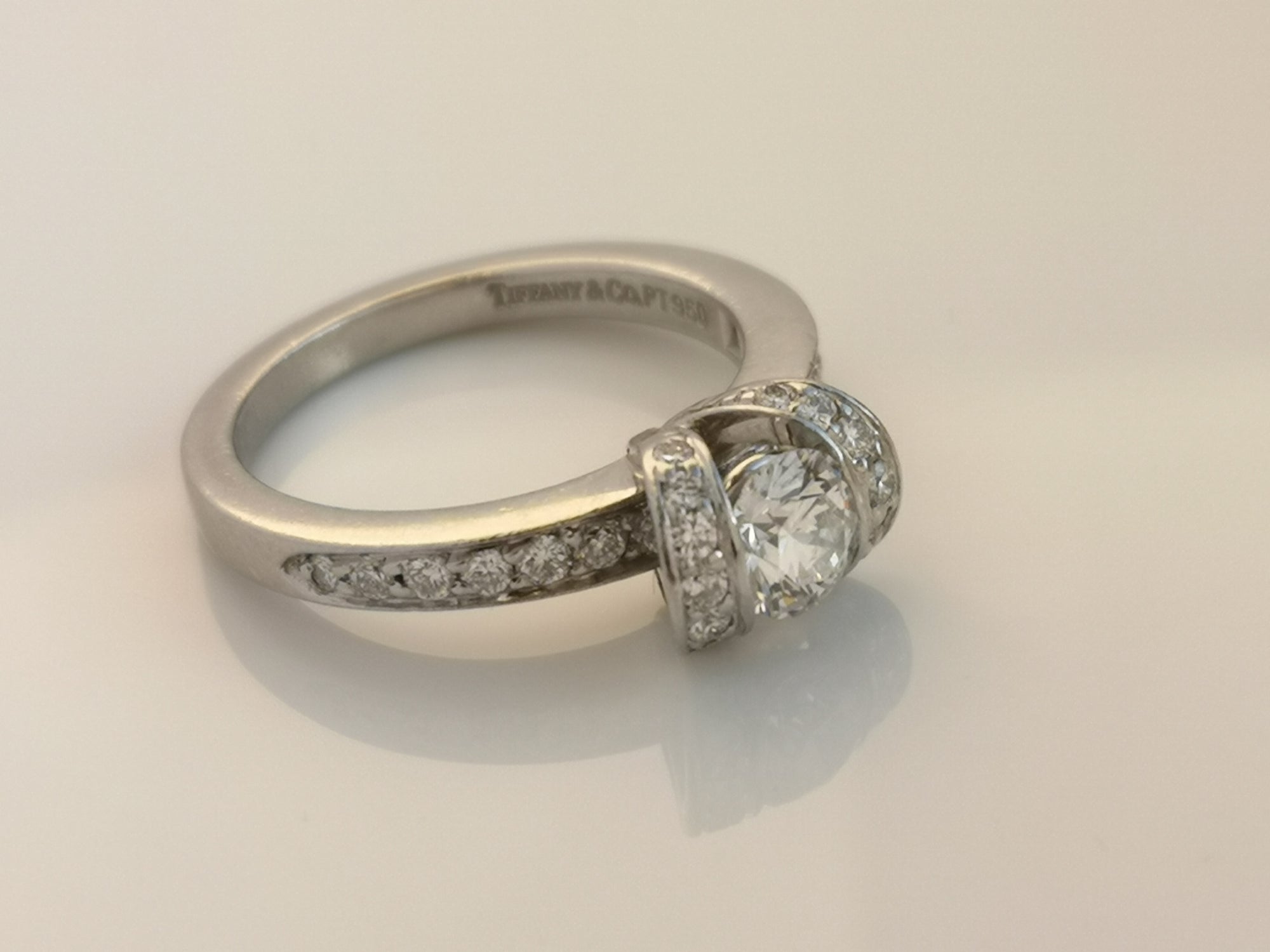 Tiffany & Co .41ct Ribbon Engagement Ring