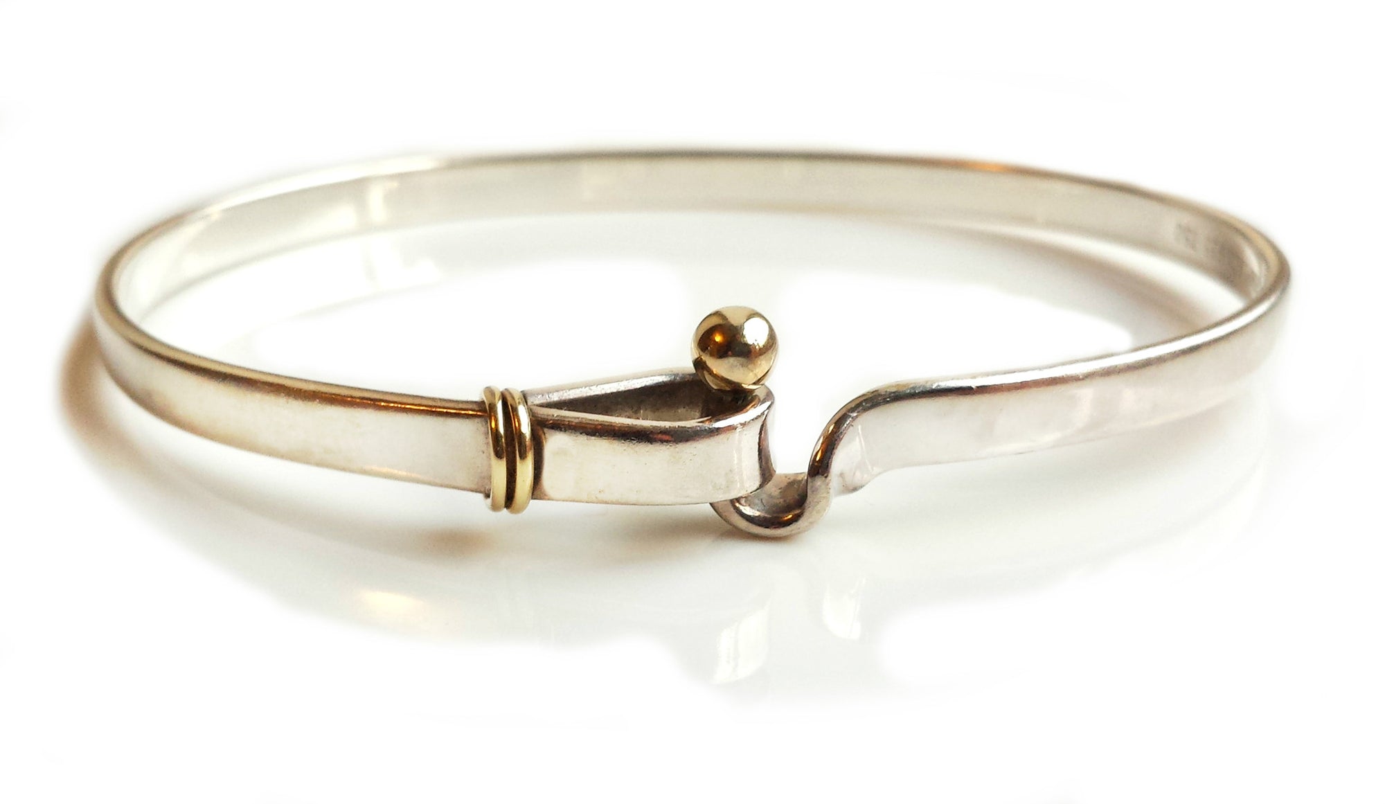 Vintage Tiffany & Co. Hook & Eye Bracelet in Sterling Silver & 18k Gol -  Bloomsbury Manor Ltd