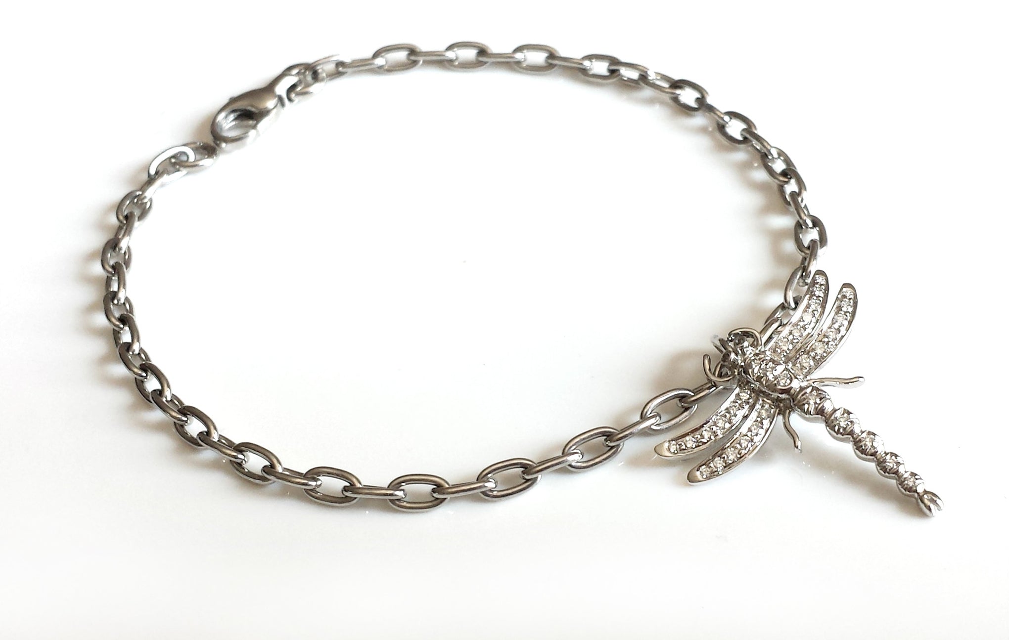 Tiffany & Co. Platinum & Diamond Dragonfly Bracelet - Bloomsbury Manor Ltd