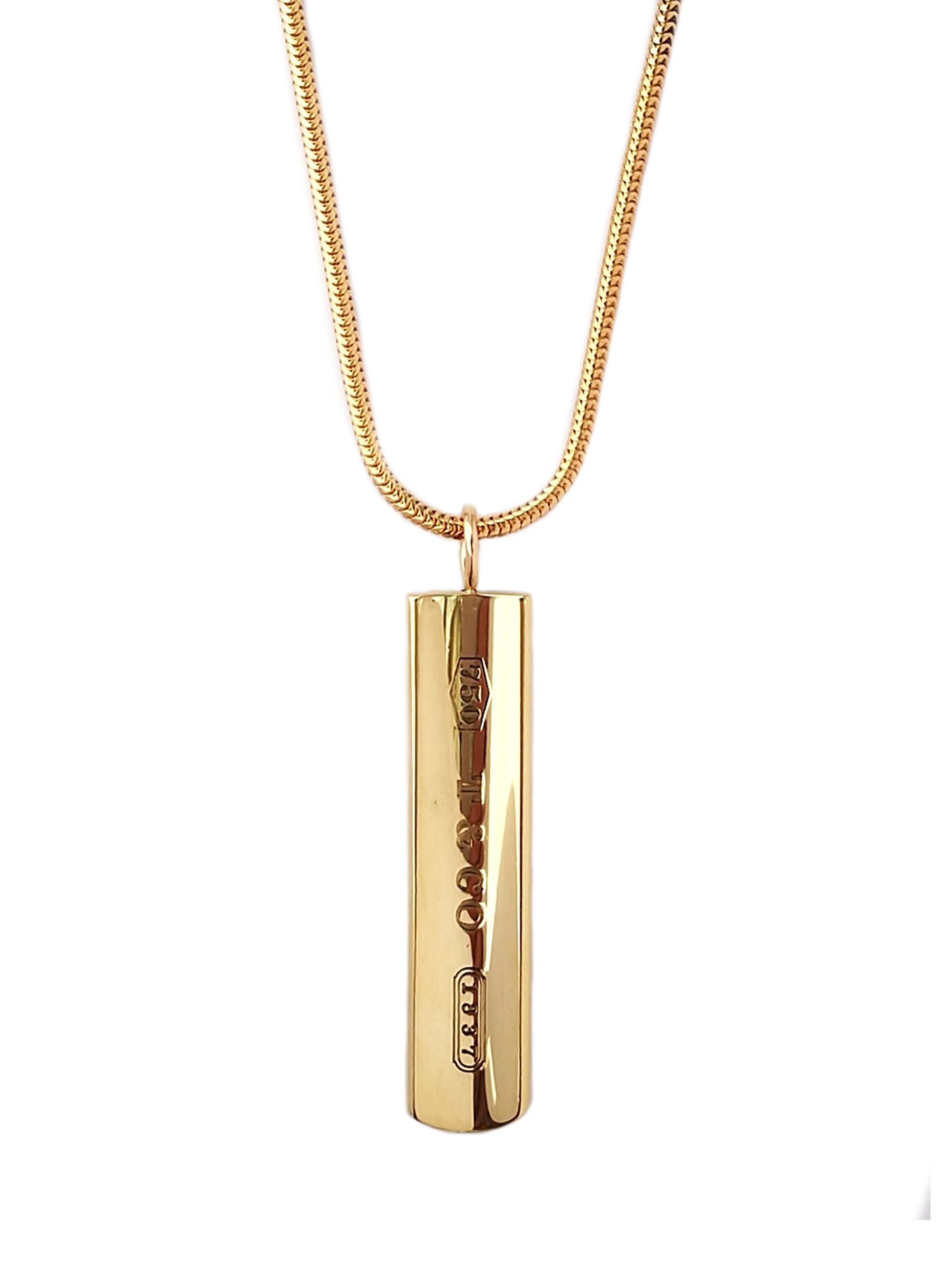 Tiffany & Co 1837 18k Yellow Gold Pendant Necklace 18in