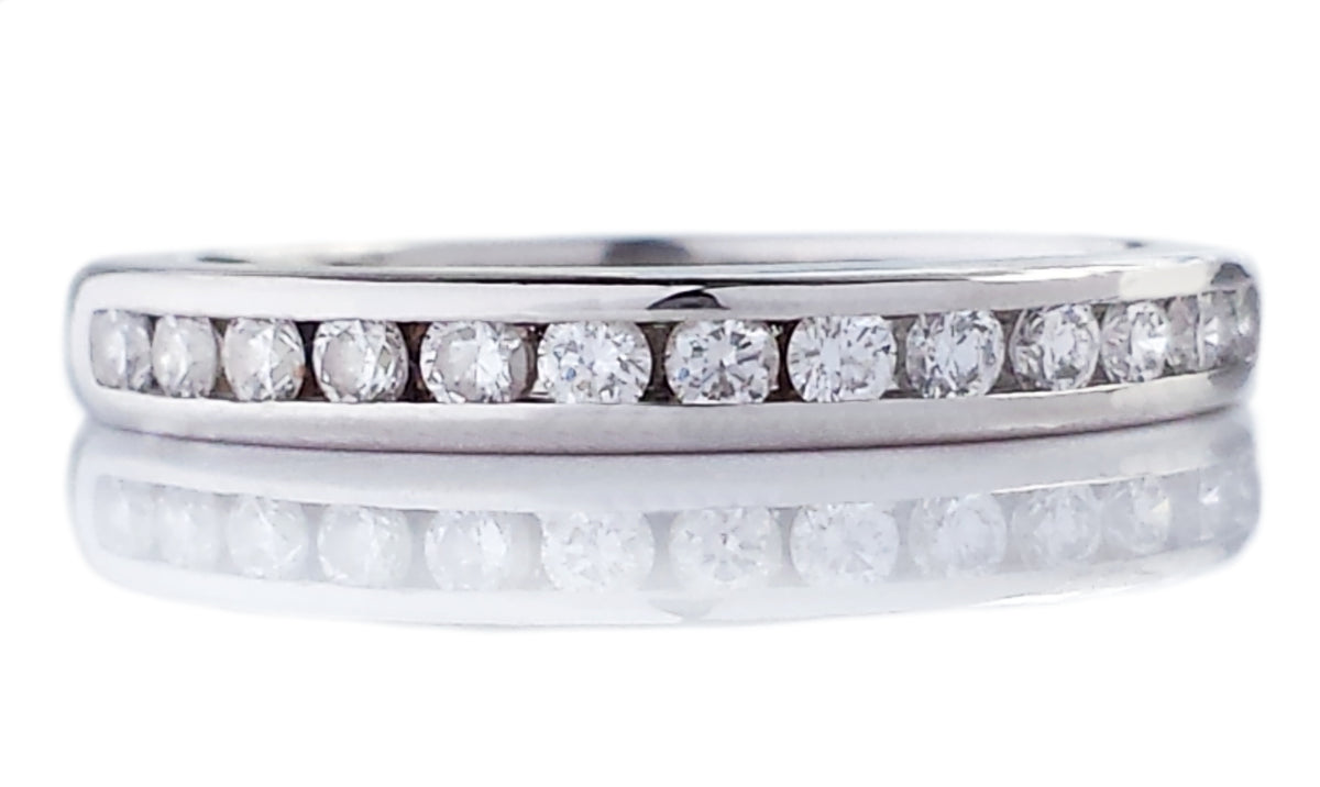Tiffany & Co 2.5mm .24ct Channel Set Diamond Wedding Band Ring