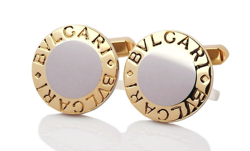 Bulgari Bvlgari Steel & 18k Gold Cufflinks - Bloomsbury Manor Ltd