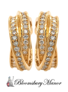 Cartier Trinity Diamond 18k Gold Earrings