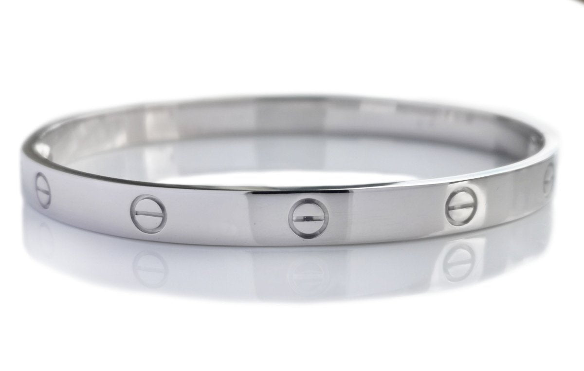 Cartier Love Bracelet in 18k White Gold, Size 20 Premium Quality