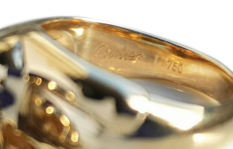 Cartier Panthere Ring in 18k Gold & Emerald, Size 50 - Bloomsbury Manor Ltd