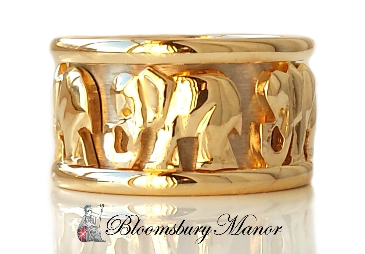 【あす楽対応】 Cartier Walking Elephant Frieze Ring in 18k White & Yellow アクセサリー