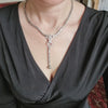 Cartier Diamond & Pearl Agrafe Necklace in 18k White Gold, video - Bloomsbury Manor Ltd