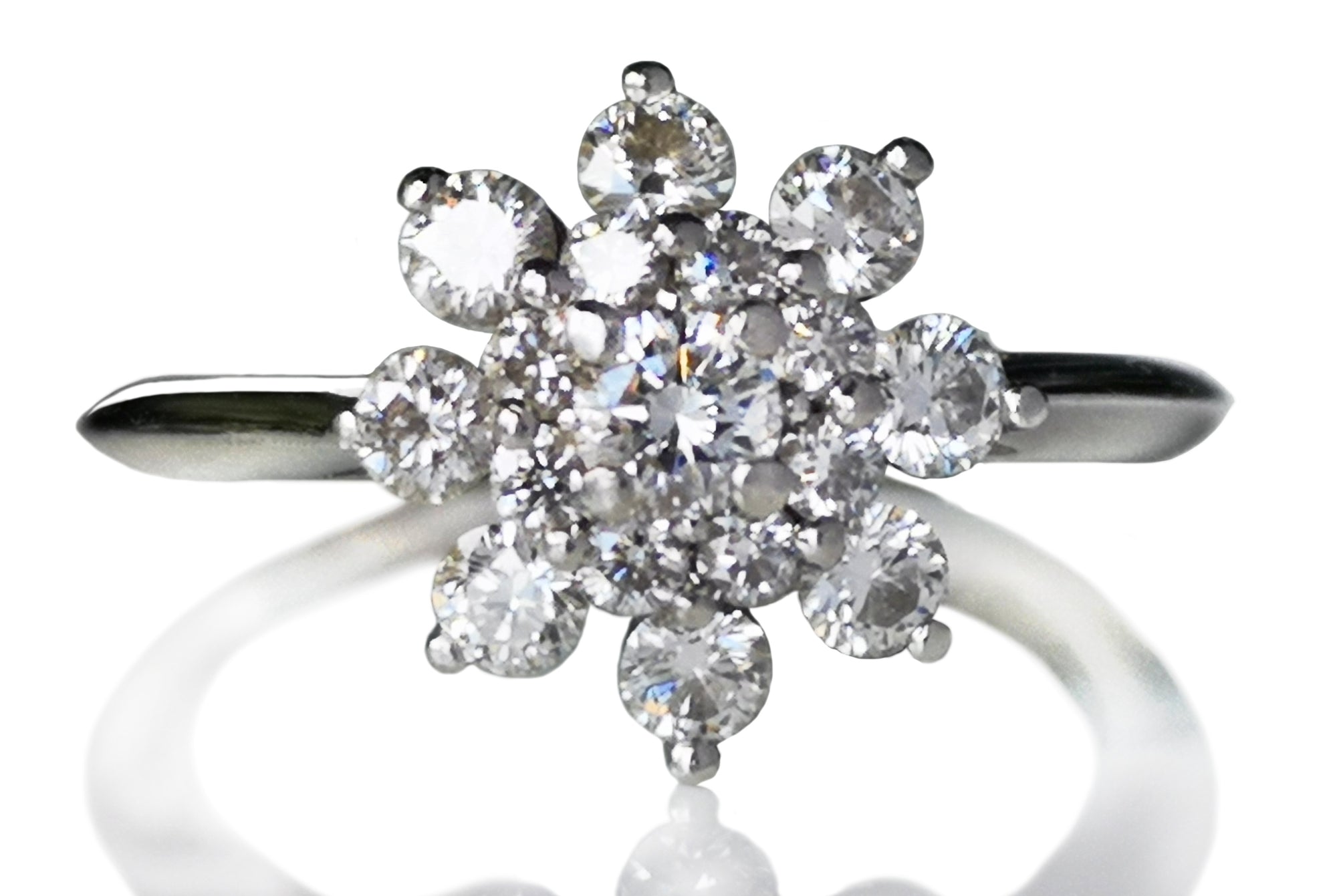 Tiffany & Co. 0.60ct Round Brilliant Diamond Flower Engagement Ring
