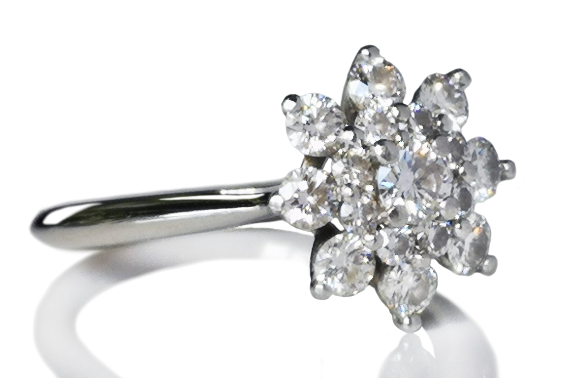 Tiffany & Co. 0.60ct Round Brilliant Diamond Flower Engagement Ring