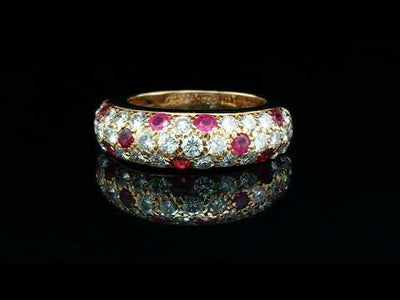 Cartier Mimi Ring, Pavé Set with Rubies & Diamonds, video