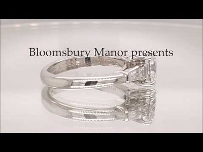 Video of Tiffany & Co. 1.17ct G/VS1 3 Stone Diamond Engagement Ring with Baguette Side Stones