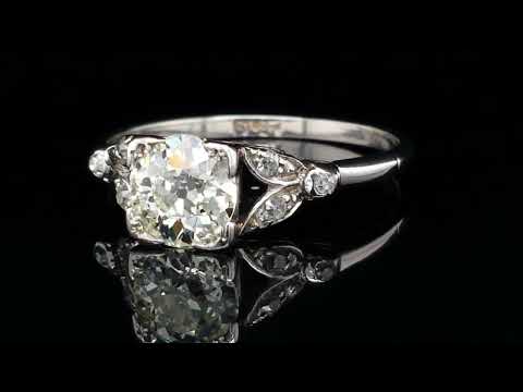 Mid-Century 1.00ct I/VS Old European Cut Diamond Engagement Ring video